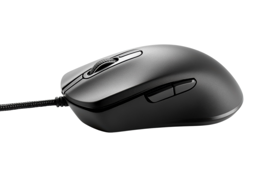 A gray computer mouse view