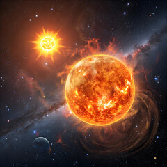 earth and sun