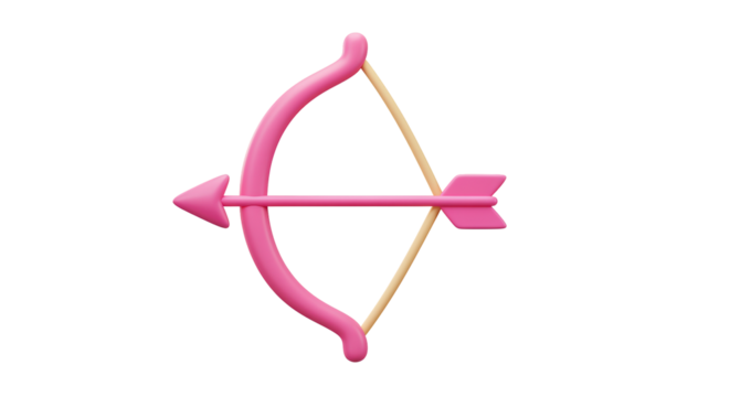 Isolated Arrow and Bow Cartoon Style