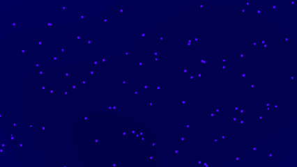 Microscopic View of Fluorescent Particles on Dark Blue Background