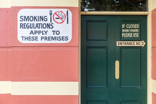 doors and signs on an Australian country pub