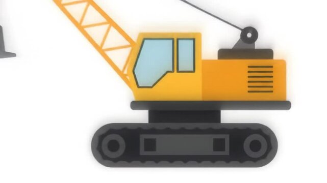 Heavy Machinery Crane Lifting Equipment on Construction Site Icon