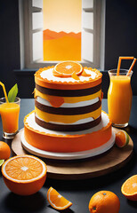 breakfast with orange juice