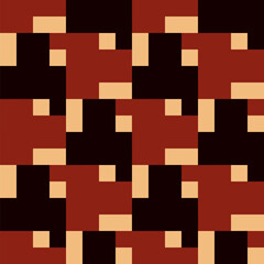 Abstract geometric seamless pattern. Minimalist geometrical ornament, puzzle design. Vector illustration.
