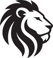lion head tattoo silhouette vector illustration 