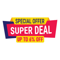 super deal special offer up to 80 off banner advertising poster design vector