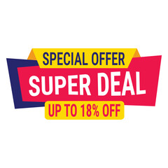 super deal special offer up to 80 off banner advertising poster design vector