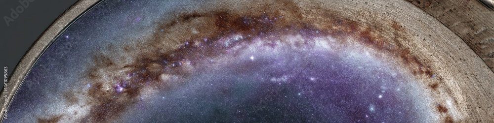 Poster cosmic immersion ethereal galaxy arch visualizing deep space astronomy - celestial exploration in ul
