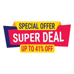 super deal special offer up to 80 off banner advertising poster design vector