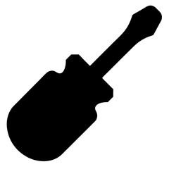Silhouette of a stubby screwdriver with a thick, comfortable grip handle