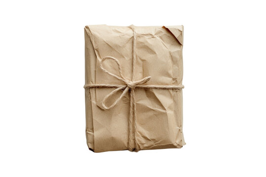 Wrapped package with twine