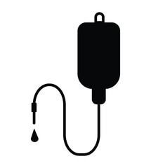 IV drip simple vector symbols. iv drip line art - simple line art of iv drip, perfect for iv drip logos and icons in black and white isolated
