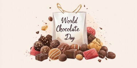 Celebrating world chocolate day with assorted gourmet chocolates