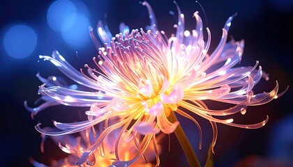 cool neon light crystal flower wallpaper