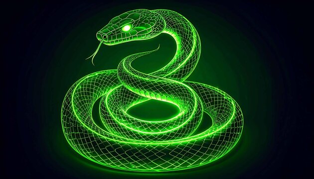 green snake in the grass
