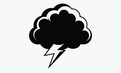 Cloud silhouette, Black Cloud Icon Designs, Cloud silhouette vector illustration, outline on white background
