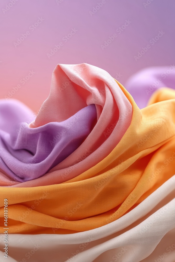 Aufkleber gradient soft flow ethereal textile design showcasing pastel color blocking - contemporary fabric in