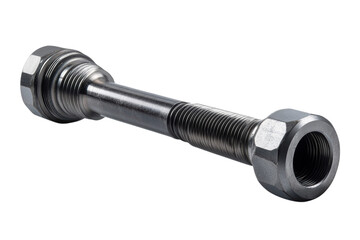 A shiny metal bolt and nut