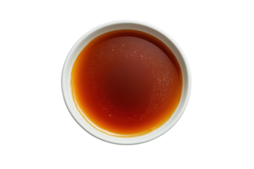 Bowl of brown liquid center