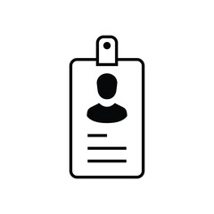 Vertical Outline ID Card Icon