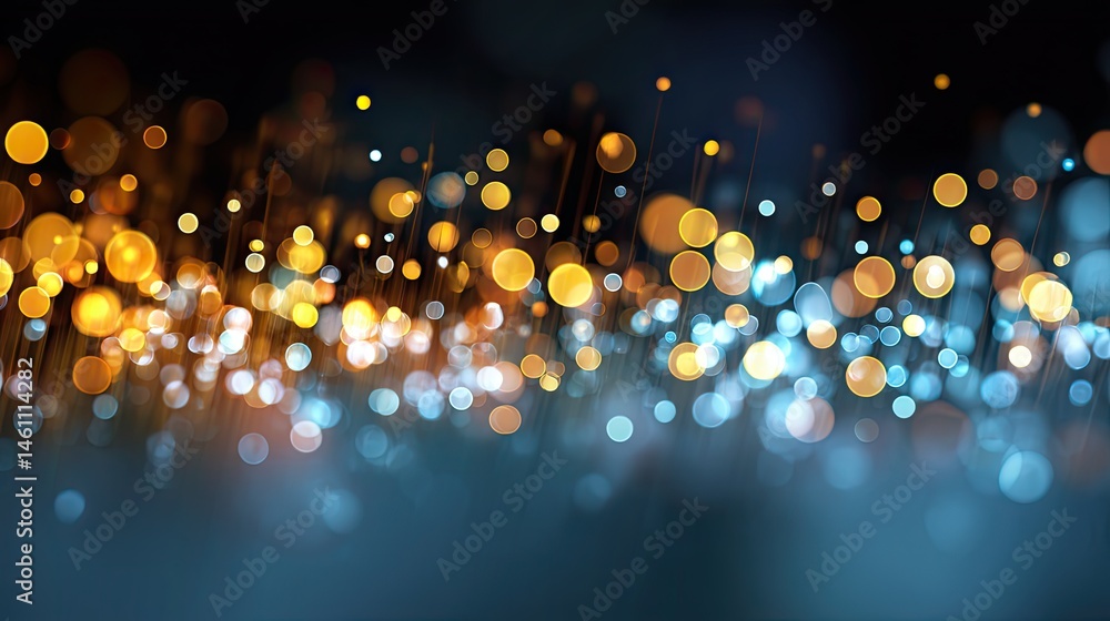 Poster dynamic bokeh light effects for business concept design creative environment abstract viewpoint
