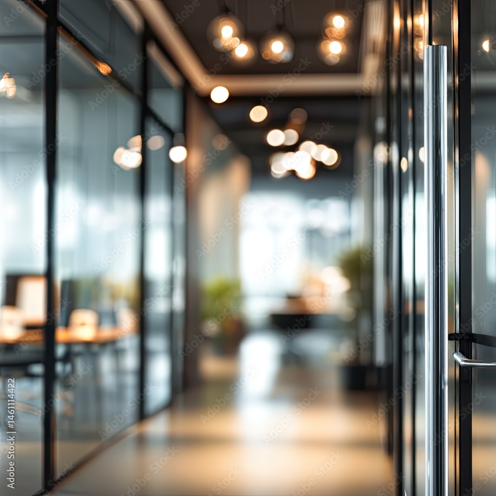 Aufkleber dynamic office meeting setup modern workspace visual content blurred background professional environ