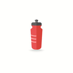 Sports water sipper bottle icon logo flat vector design