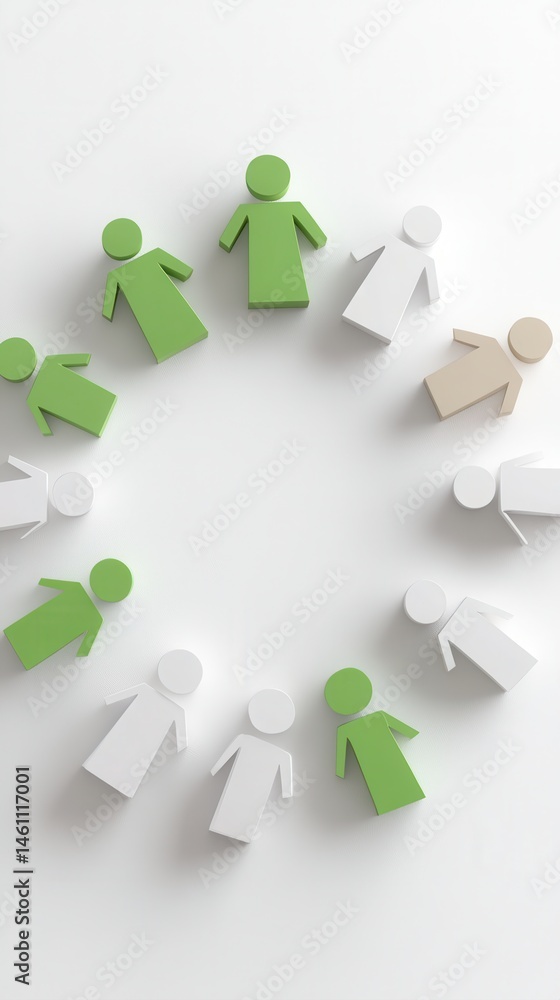 Poster abstract teamwork and diversity circle concept teamwork diversity circle abstract concept group team