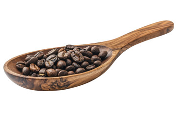 Fototapeta premium Coffee beans in wooden spoon