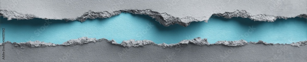 Leinwandbilder unveiling digital transparency minimalist torn paper reveal in cyber blue - innovative visual metaph