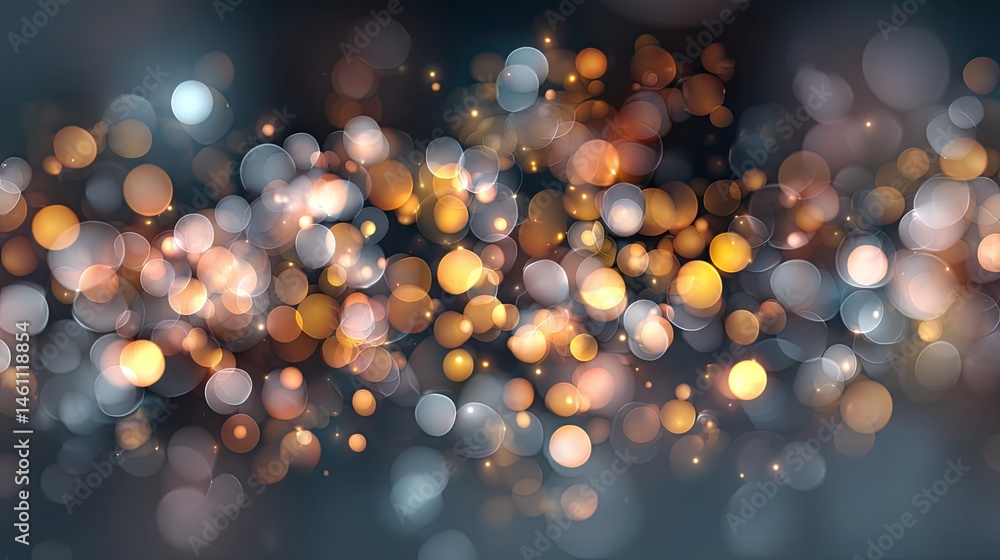 Poster creative business concept design with bokeh light effects modern workspace digital art abstract view
