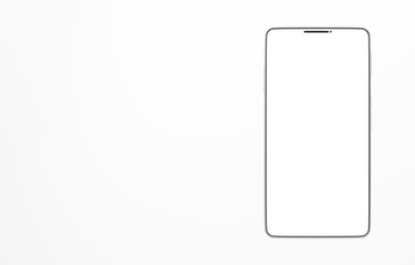 3D素材_スマートフォン_シルバー_白背景