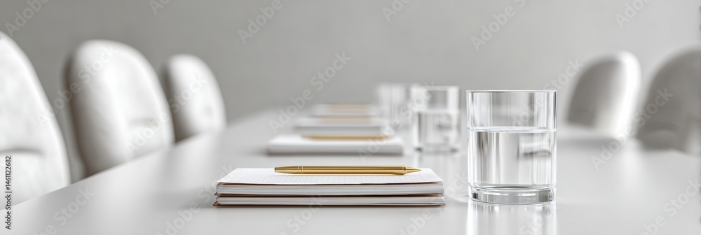 Aufkleber minimalist corporate strategy sleek workspace visualization with neutral ergonomics, hybrid collabor