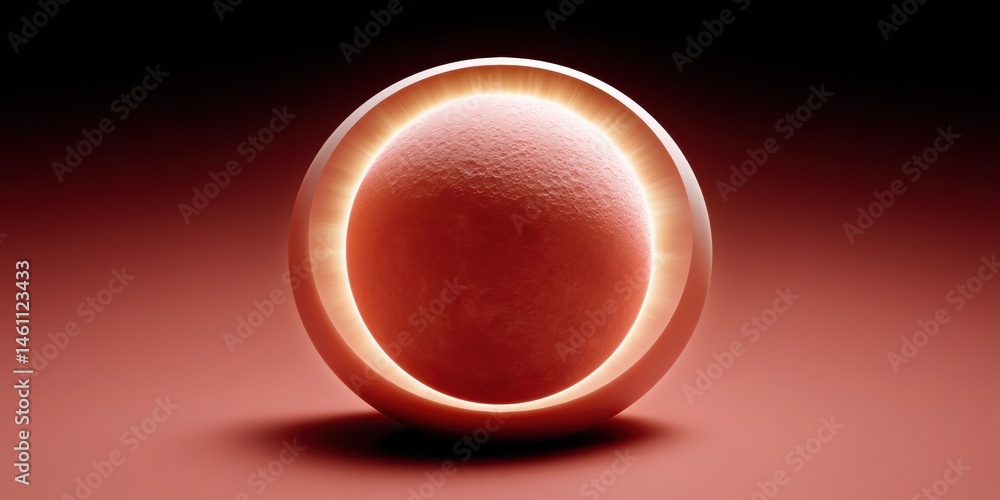 Aufkleber Ethereal Minimalist Solar Eclipse Visualization Cutting-Edge Scientific of Cosmic Precision for Next-Gen Digital Content Creators