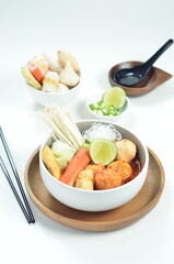 Chinese snack, sichuan malatang, hot spicy soup