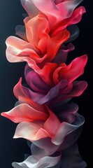 Naklejka premium Dynamic, fluid forms in vibrant hues create an abstract composition.
