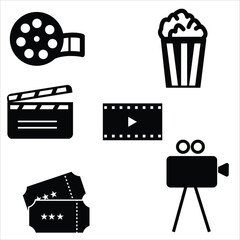 film icons on a white background