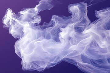 Obraz premium Abstract swirls of light purple vapor against a gradient backdrop.