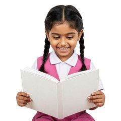 indian girl reading a book