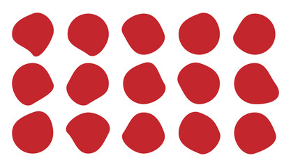 Blob shapes colorful and black collection vector design elements isolated. Random blob circles icon set.  Isolated on a white background.
