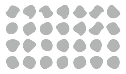 Blob shapes colorful and black collection vector design elements isolated. Random blob circles icon set.  Isolated on a white background.
