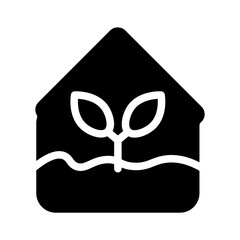 greenhouse glyph icon