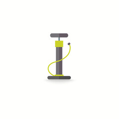 Bicycle pump icon logo flat vector design