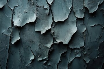 Obraz premium Textured, dark gray surface with deep cracks and peeling paint.