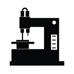 cnc machine black silhouette 