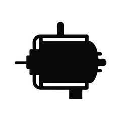 electric motor black silhouette 