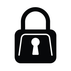 encryption lock black silhouette 