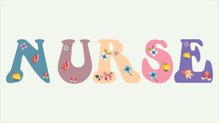 Nurse Art Flower BG Design 1042.eps