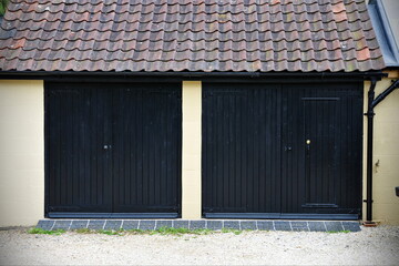 Exterior view of a double garage