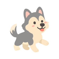 Cute Fluffy Animated Puppy Illustration